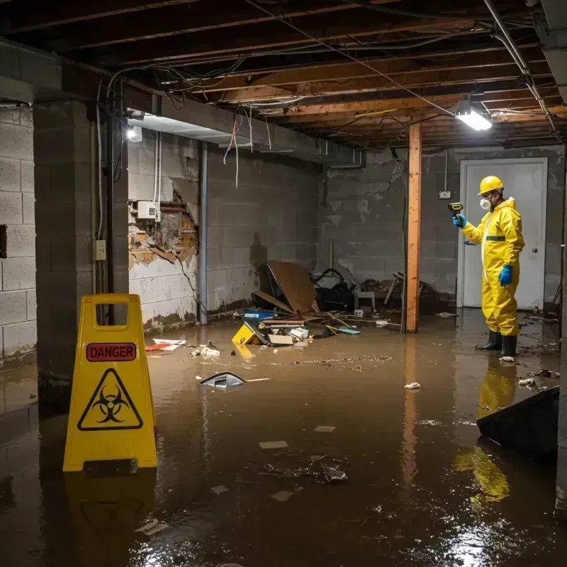 Flooded Basement Electrical Hazard in Calhoun Falls, SC Property